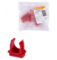 Крепеж-клипса для трубы ПНД 16 мм (10 шт.) красная  SQ0405-0141  TDM
