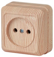 2-201-11 Intro Розетка 2P, 16А-250В, IP20, ОУ, Quadro, сосна  Б0027648  Intro