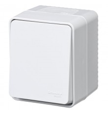 AtlasDesign Profi54 Белый О/У Выключатель 1-клавишный кнопочный 10 АХ  ATN540115  SE