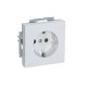 Розетка SCHUKO 16А 250В с защитными шторками, серия solo/future, цвет белый бархат  2013-0-5373   2CKA002013A5373  ABB