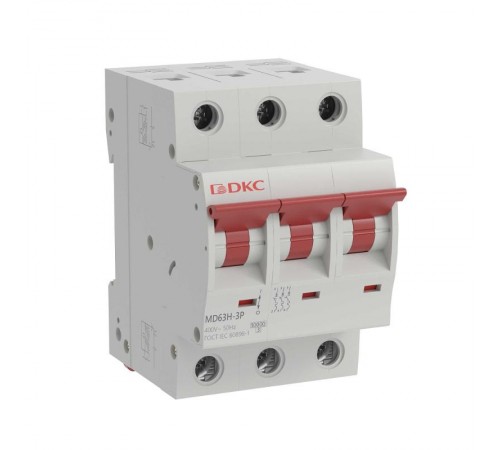 Автоматический выключатель модульный YON max типа MD63H, 10кА, 3 полюса, хар-ка D, 2А  MD63H-3PD2  DKC