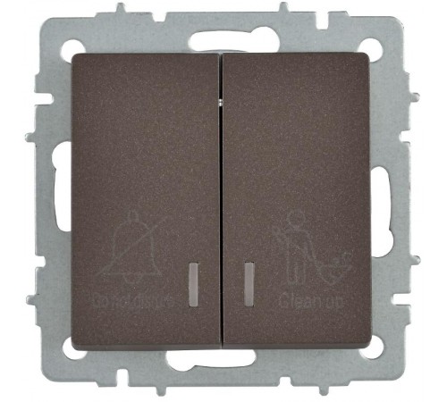 BRITE Выключ. 2-кл. с инд. отел. 10А ВС10-2-9-БрТБ бр.  BR-V20-2-10-K45  IEK