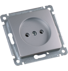 Розетка скрытой установки, одноместная, механизм, цвет серебро  РС16-401-06  HEGEL