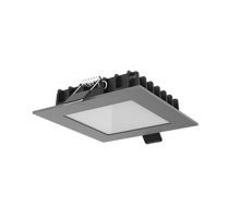 Cветильник светодиодный даунлайт DL-03 квадратный встраиваемый 110*110*25 12W 3000K IP54/IP44 RAL7045 серый мат  V1-R0-H0354-10000-4401230  VARTON