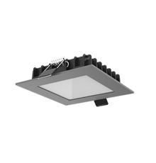 Cветильник светодиодный даунлайт DL-03 квадратный встраиваемый 110*110*25 12W 3000K IP54/IP44 RAL7045 серый мат  V1-R0-H0354-10000-4401230  VARTON