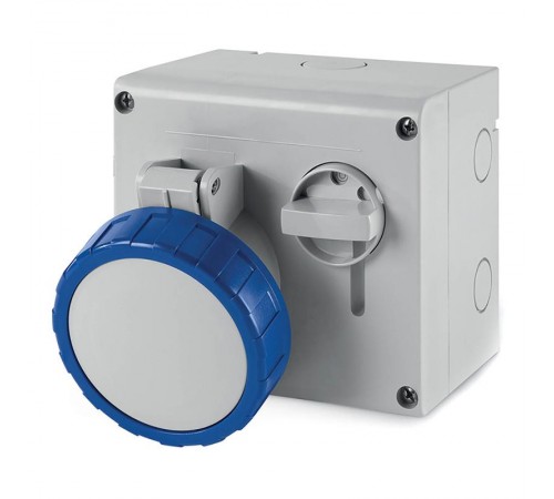 Розетка наружной уст. с механической блокировкой и верхним расположением разъема IP67 32А 2P+E 230В  DIS5053283  DKC