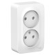 Blanca Белый О/У с изолирующей пластиной Розетка 2-ая без заземления со шторками 16А, 250В  BLNRA001211  SE