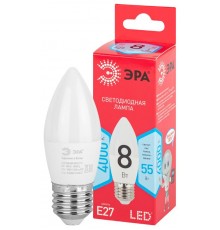 Лампа светодиодная RED LINE LED B35-8W-840-E27 R E27 / Е27 8 Вт свеча нейтральный белый свет  Б0050695  ЭРА