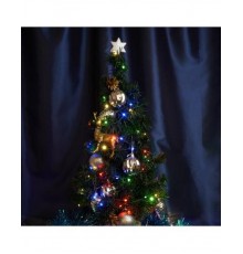 Гирлянда линейная Роса (на плоском проводе) 220V, 200 LED 20м, мультиколор, IP 20,  зеленый шнур шнур 3м, CL582  48633  FERON