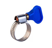 Хомут червячный 16-25/9-0,7мм, с ключом, нержавеющая сталь W2, (50 шт/уп)  07-0716-1  REXANT