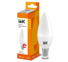 Лампа светодиодная LED 7Вт Е14 220В 3000К C35 свеча  LLE-C35-7-230-30-E14  IEK