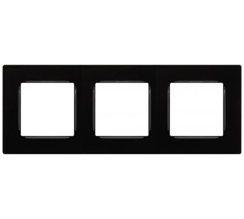 Рамка для розеток и выключателей  Серия 12 12-5203-06 на 3 поста, Классик, чёрный  Б0067694  ЭРА