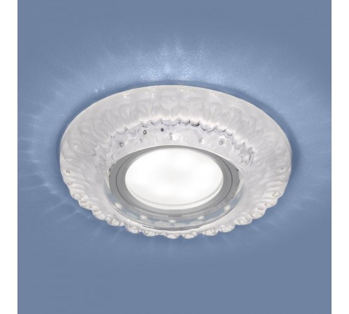 Светильник точечный встраиваемый 7247 MR16 СL прозрачный с подсветкой  a032806  Elektrostandard