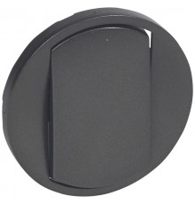 Клавиша одинарная нажимная (кнопка) для выкл-ля/кнопки символ "звонок" пластик кремовый глянцевая IP20 с полем д/мар-ки Gira System 55  067901  GIRA