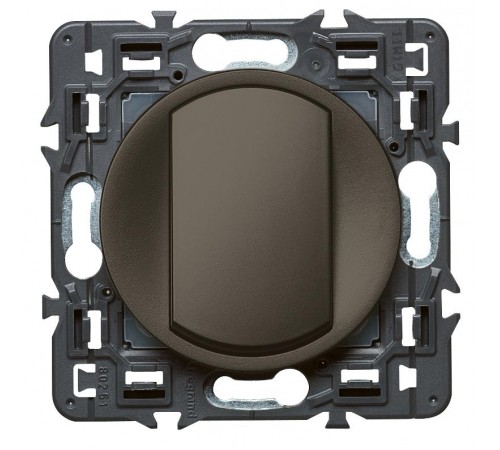 Клавиша одинарная нажимная (кнопка) для выкл-ля/кнопки символ "звонок" пластик кремовый глянцевая IP20 с полем д/мар-ки Gira System 55  067901  GIRA