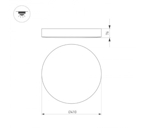 Светильник SP-FLOWER-R410-32W Day4000 (WH, 110 deg, 230V) (Arlight, IP54 Пластик, 3 года)  049797  Arlight