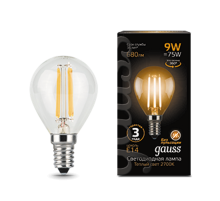 Лампа светодиодная LED Filament Шар E14 9W 680lm 2700K  105801109  Gauss