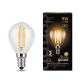 Лампа светодиодная LED Filament Шар E14 9W 680lm 2700K  105801109  Gauss