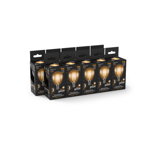 Лампа светодиодная LED Filament Шар E14 9W 680lm 2700K  105801109  Gauss