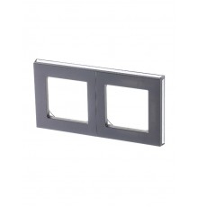 ABB Levit Сталь / дымчатый чёрный Рамка 2-ая  3901H-A05020 69W  2CHH015020A6069  ABB
