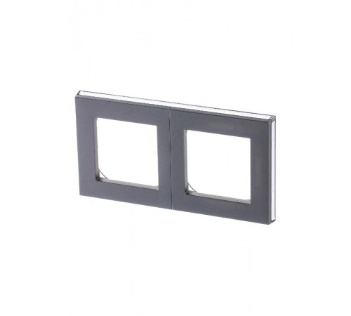 ABB Levit Сталь / дымчатый чёрный Рамка 2-ая  3901H-A05020 69W  2CHH015020A6069  ABB