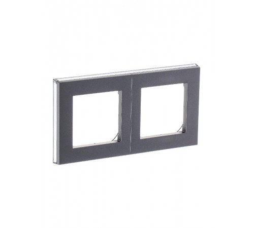 ABB Levit Сталь / дымчатый чёрный Рамка 2-ая  3901H-A05020 69W  2CHH015020A6069  ABB