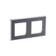 ABB Levit Сталь / дымчатый чёрный Рамка 2-ая  3901H-A05020 69W  2CHH015020A6069  ABB