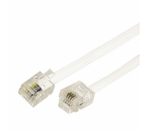 Телефонный шнур, удлинитель RJ-11(6P-4C), длина 5 метров, белый  18-3051  REXANT