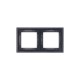 ABB Levit Сталь / дымчатый чёрный Рамка 2-ая  3901H-A05020 69W  2CHH015020A6069  ABB