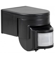 Датчик движения ДД 012 черный, макс. нагрузка 1100Вт, угол обзора 180град., дальность 12м, IP44,  LDD10-012-1100-002  IEK