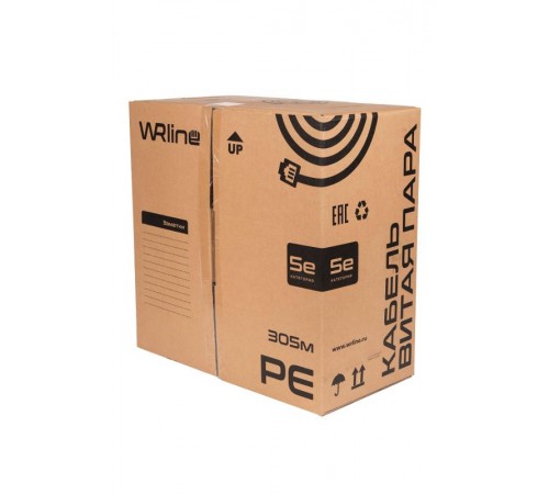 WR-FTP-4P-C5E-PE-BK Витая пара, экран., F/UTP, кат., 5e, 4 пары (0,50 мм), одножил.,, внешний, PE, , 305 м  505754  WRLine