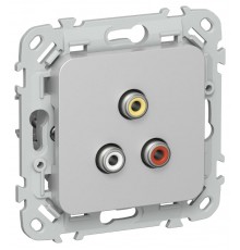 FLITE Розетка RCA РАрса-ФлА алюминий  FI-R10-K47  IEK