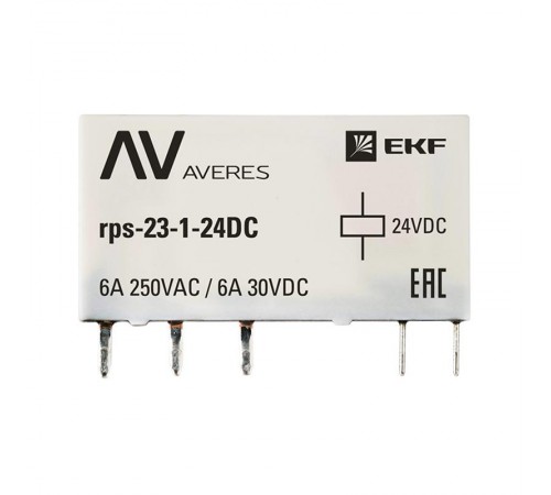 Реле промежуточное РП slim 23/1 6A 24В DC AVERES  rps-23-1-24DC  EKF