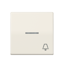 Клавиша для выключателя с окошком для подсветки и символом "звонок"; слоновая кость AS591KO5K Jung