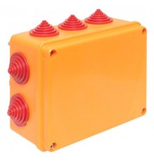 Коробка огнестойкая 190х140х70мм IP55, 7 двойных клеммников 0,5-4 мм2  plc-kmrf-190-14-04  EKF