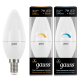 Лампа светодиодная LED 7Вт E14 220В 3000К свеча, диммируемая  103101107-D  Gauss