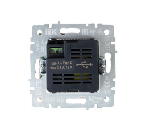 BRITE Розетка USB A+C 18Вт РЮ11-1-БрКр бежевый  BR-U22-018-K10  IEK