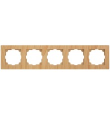 Рамка для розеток и выключателей Intro Accent 6-505-11 на 5 постов, СУ, сосна  Б0063745  Intro