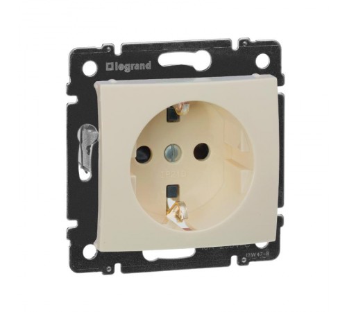 Valena Сл. кость Розетка 1-ая с/з с защитными шторками  774321  Legrand