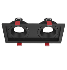 Рамка для модульного светильника FLEX 50 11 двойная встраиваемая 110х220х55мм RAL9005 черн. муар поворотная  V1-R0-T0435-10010-2000000  VARTON