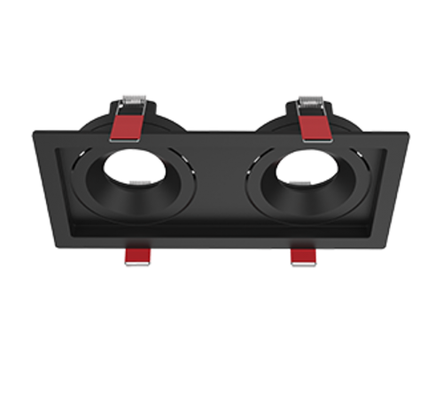 Рамка для модульного светильника FLEX 50 11 двойная встраиваемая 110х220х55мм RAL9005 черн. муар поворотная  V1-R0-T0435-10010-2000000  VARTON