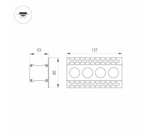 Светильник MS-ORIENT-BUILT-TRIMLESS-TC-S38x127-10W Day4000 (WH-BK, 30 deg, 230V) (Arlight, IP20 Металл, 5 лет)  032224  Arlight