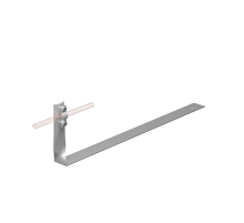 Черепичный держатель болтовой скрученный на обрешётку для прутка D6-10 мм L380 мм H100 мм TD  CDBS-L380-D6-10 TD  КМ - профиль