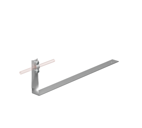 Черепичный держатель болтовой скрученный на обрешётку для прутка D6-10 мм L380 мм H100 мм TD  CDBS-L380-D6-10 TD  КМ - профиль