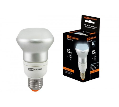 Лампа энергосберегающая КЛЛ  15Вт Е27 840 отражатель (рефлектор) RM63 FR  SQ0323-0148  TDM