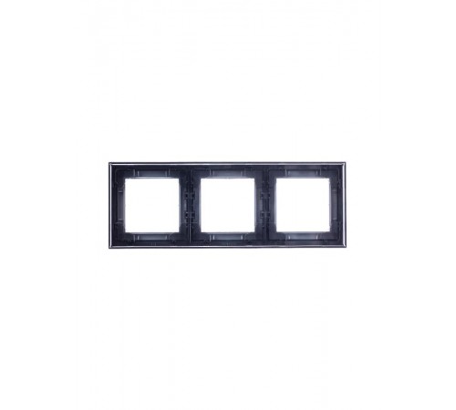 ABB Levit Сталь / дымчатый чёрный Рамка 3-ая  3901H-A05030 69W  2CHH015030A6069  ABB