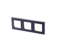 ABB Levit Сталь / дымчатый чёрный Рамка 3-ая  3901H-A05030 69W  2CHH015030A6069  ABB