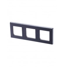 ABB Levit Сталь / дымчатый чёрный Рамка 3-ая  3901H-A05030 69W  2CHH015030A6069  ABB