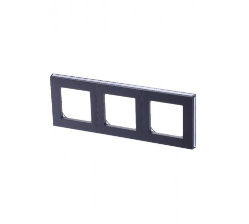 ABB Levit Сталь / дымчатый чёрный Рамка 3-ая  3901H-A05030 69W  2CHH015030A6069  ABB