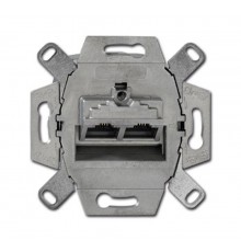 Мех. 2-постовой компьютерной/телефонной розетки UAE, 8/8 полюсов, раздельно, RJ45, категория 6е, экранированная  0230-0-0412   2CKA000230A0412  ABB